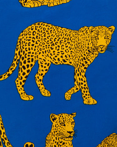 Kids' Blue Leopard Print Organic Cotton Sweatshirt